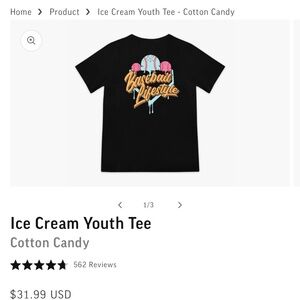 Ice Cream Youth Tee Cotton Candy